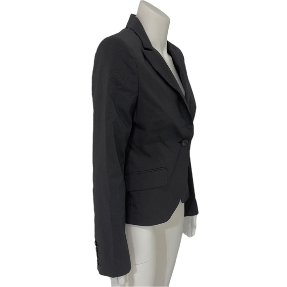 Express Design Studio Blazer One-Button Black Pinstripe Y2K - Picture 4 of 15